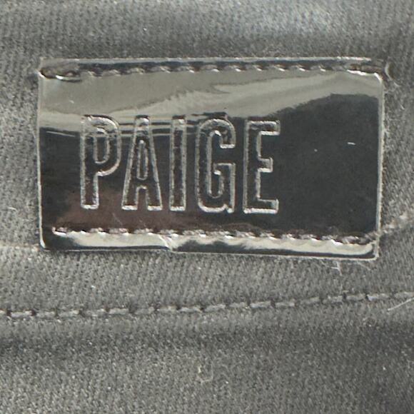 PAIGE MAYSLIE STRAIGHT ANKLE JEANS IN BLACK FOG COATING NWOT WOMEN'S SIZE 30 - Picture 10 of 16
